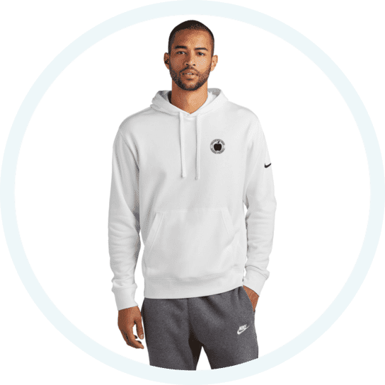 48. Nike Club Fleece Sleeve Swoosh Pullover Hoodie