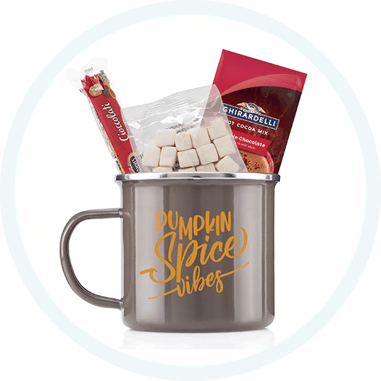 22. 18 oz Camp Mug & Hot Cocoa Gift Set