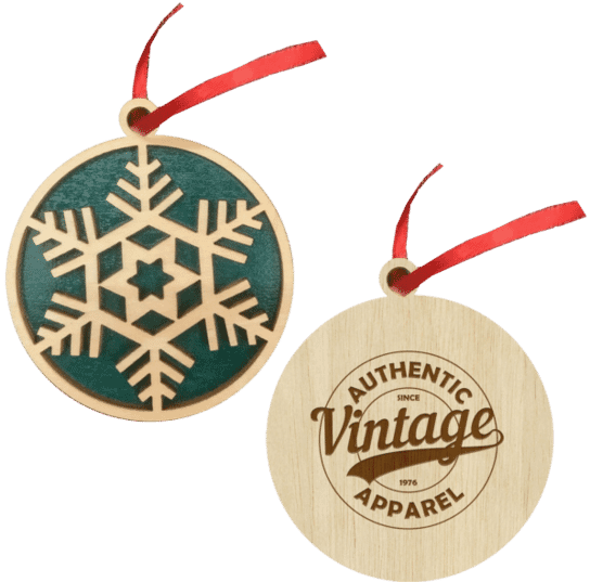 Layered Wood Ornament - Snowflake