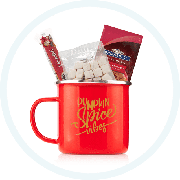 6. 18 oz Camp Mug & Hot Cocoa Gift Set