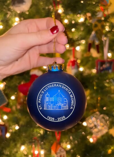 customer's image of the blue ornament