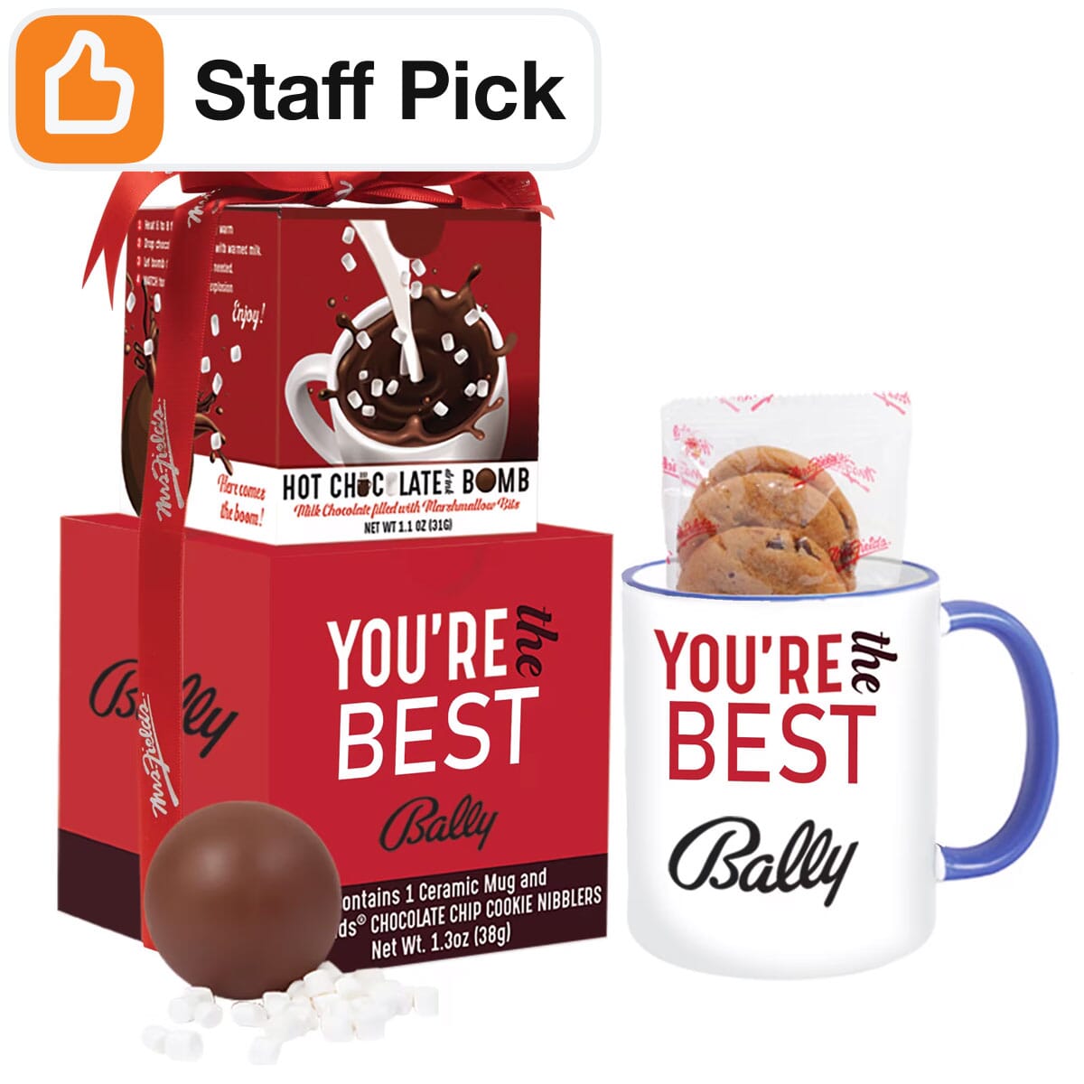 Mrs. Fields Mug & Cookies with Hot Chocolate Bomb Gift Set