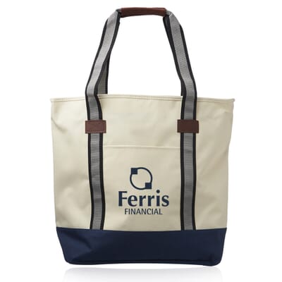 Large Sea Coast Polyester Tote Bags