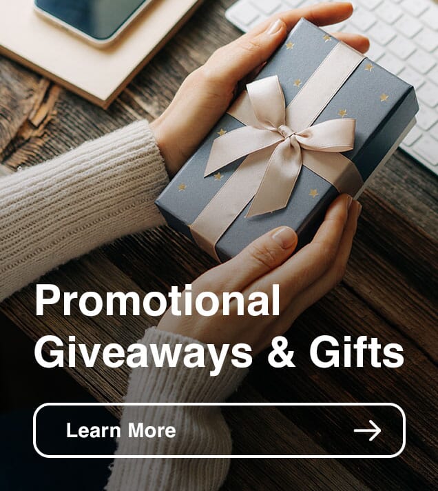 Learn more about custom gifts and giveaways