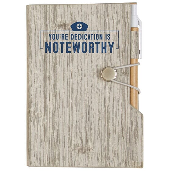 Notepad and pen set with nurse appreciation quote