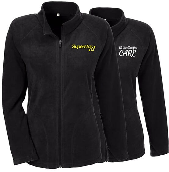 Fleece jacket with nurses appreciation saying