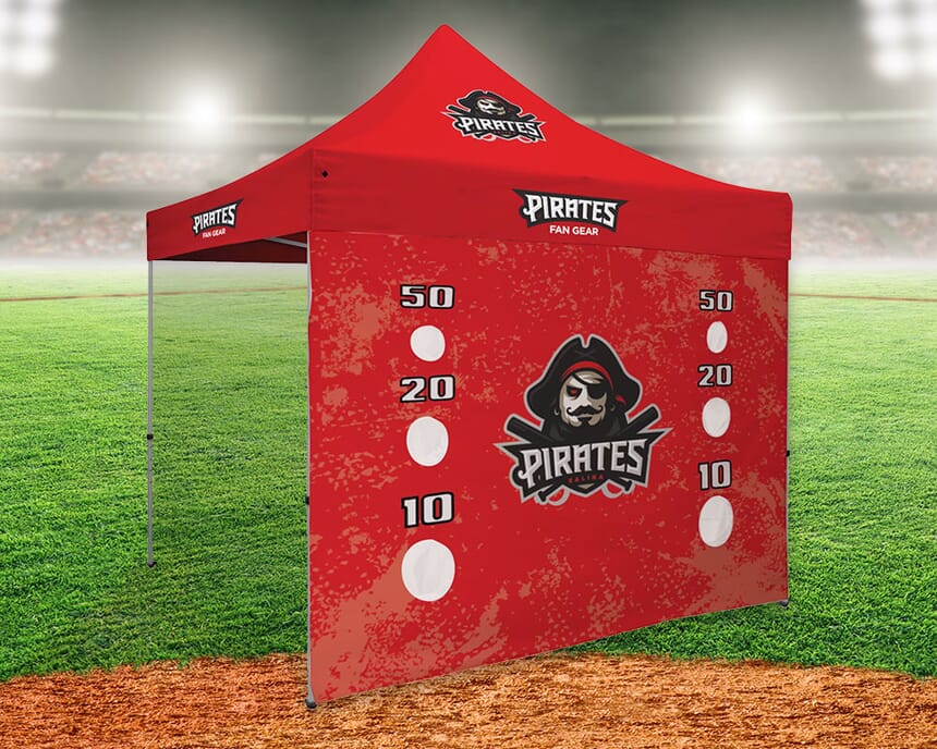 Game wall for event tents