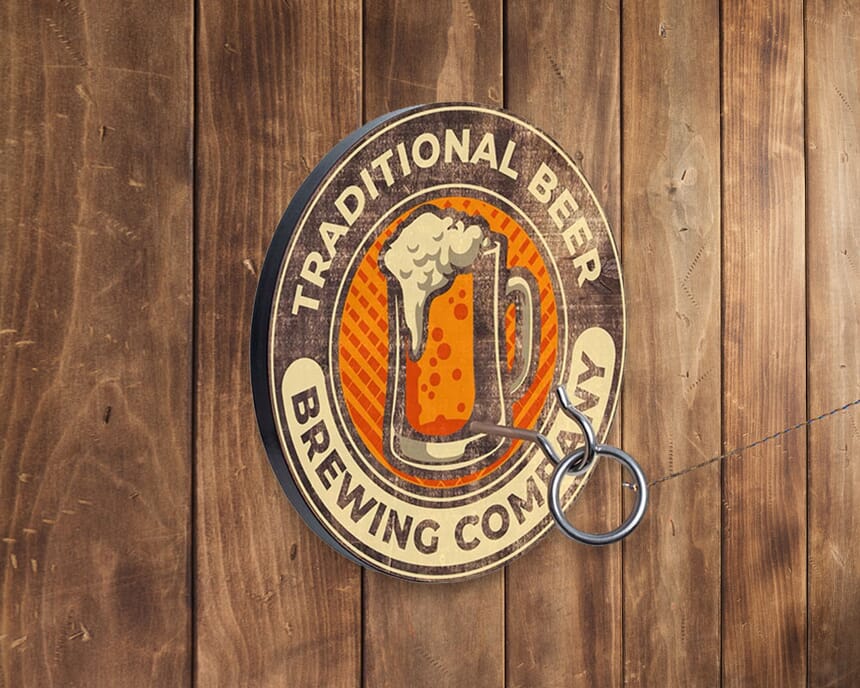 Customized wall-mounted ring toss game