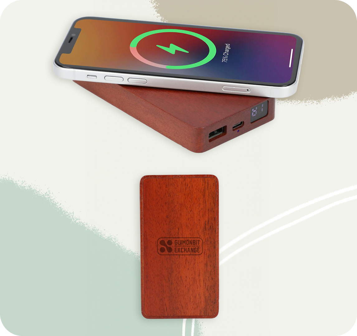 FSC® 100% Wood MagClick™ Fast Wireless Power Bank