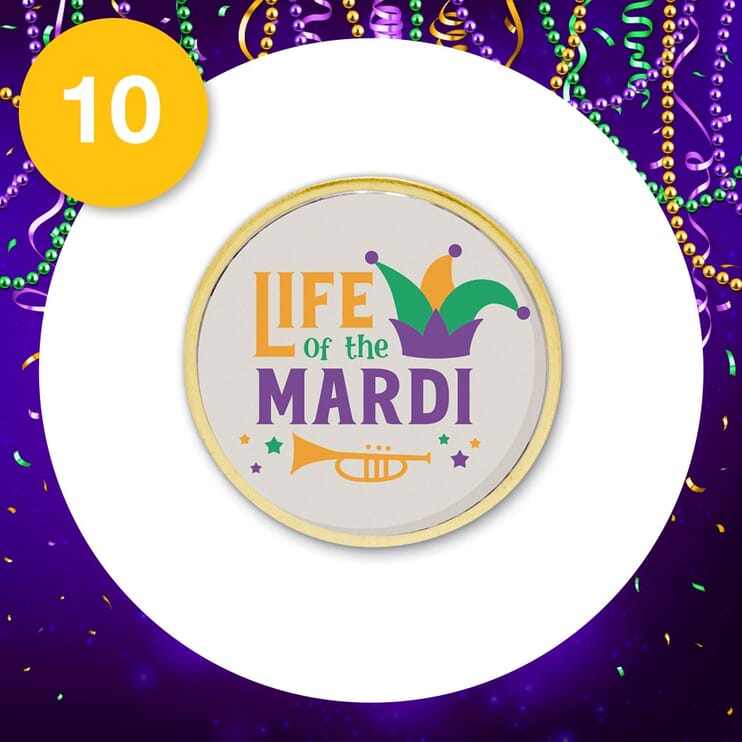 mardi gras pins and stickers