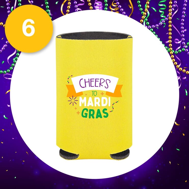 mardi gras koozie
