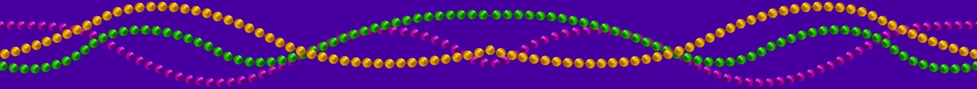 Mardi Gras beads border