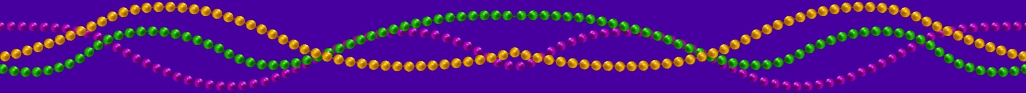 Mardi Gras beads border