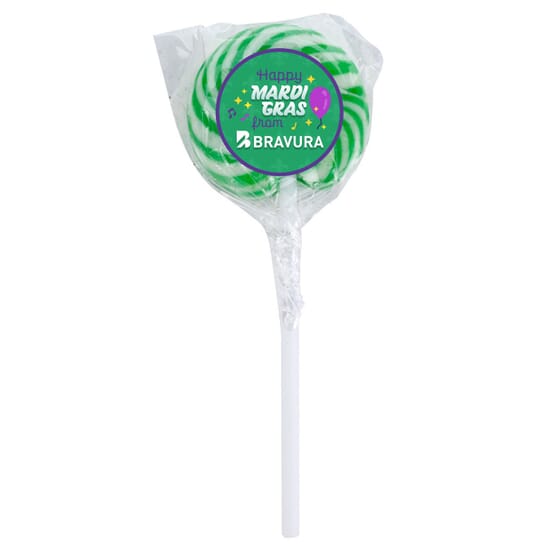 Swirl Lollipop with Round Label