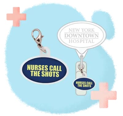 10. Oblong Designs Badge Reel Charm