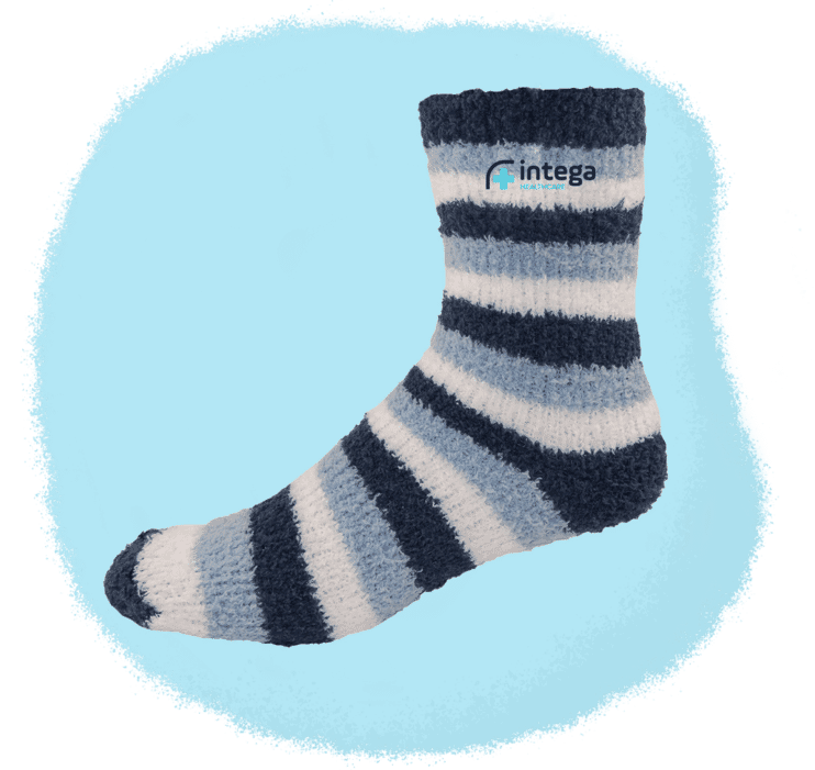 3. Fashion Fuzzy Feet Crew Socks