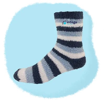 3. Fashion Fuzzy Feet Crew Socks