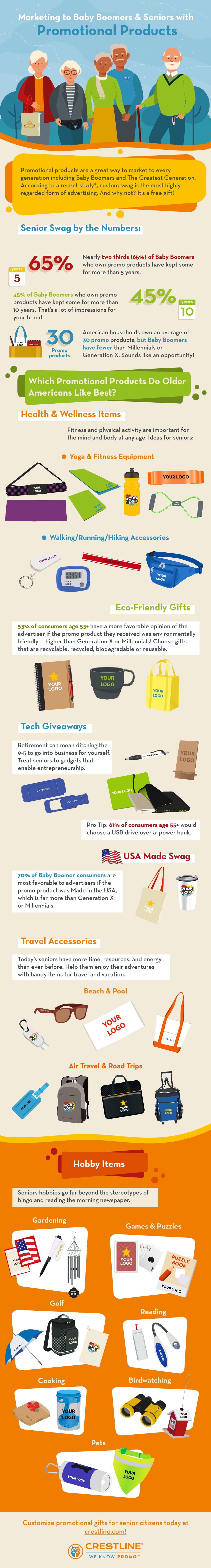 Promotional Products for Seniors Baby Boomers for Marketing