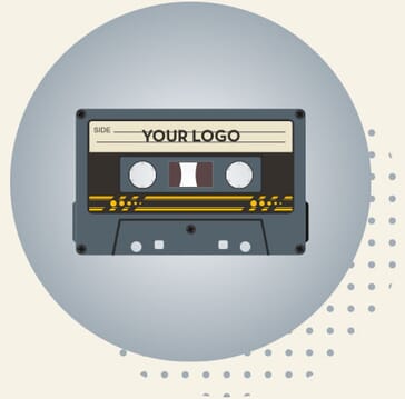 Cassette Shaped Bluetooh Speaker with Logo