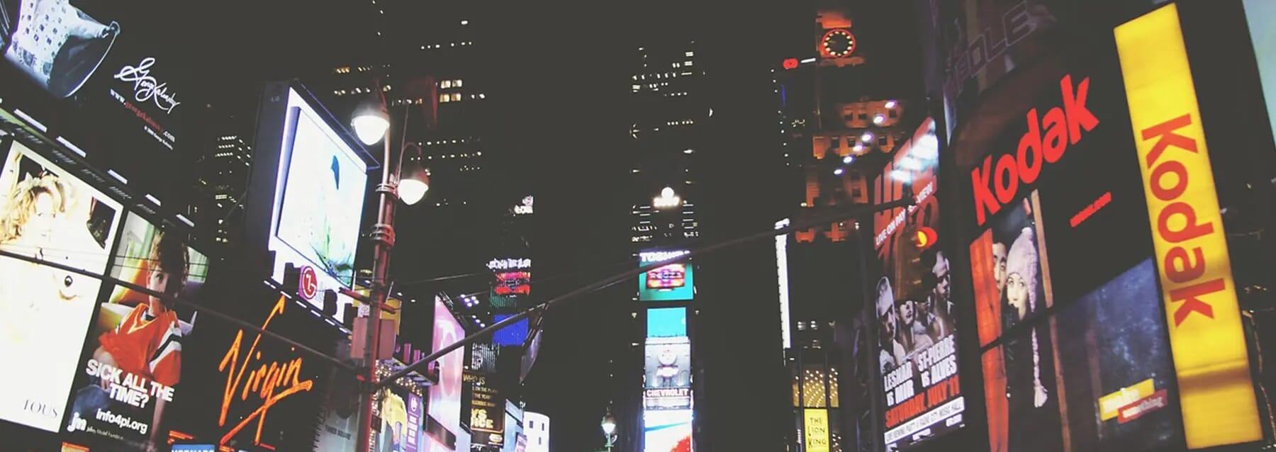 Offline marketing billboards in time square