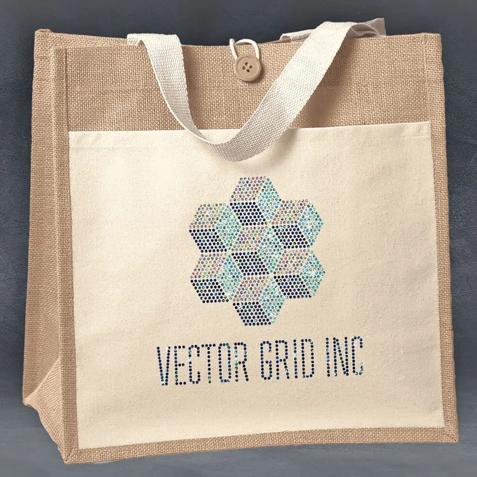 tote bag with sparkle imprint