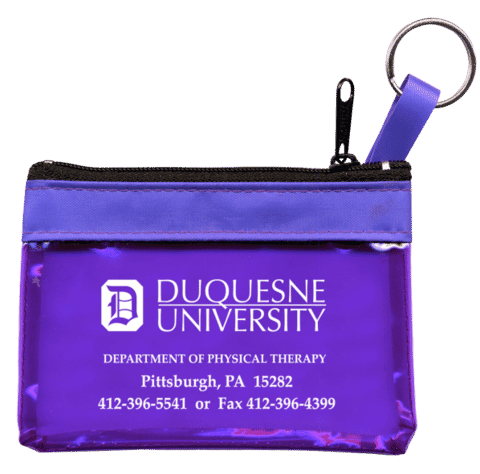 The Rainbow Translucent/Crystal Clear Zip Pouch with Key Ring