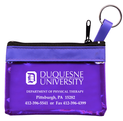The Rainbow Translucent/Crystal Clear Zip Pouch with Key Ring