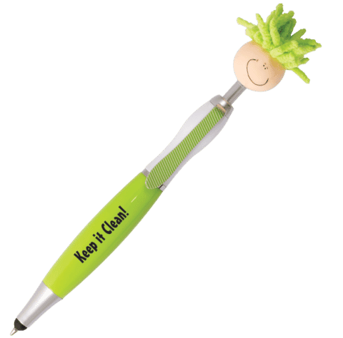 Custom Moptopper™ Pens with Stylus & Screen Cleaner