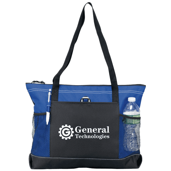 Blue grocery tote bag