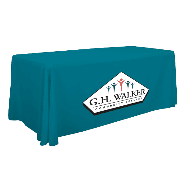 6 Foot Standard Table Throw - Full Color Front Panel