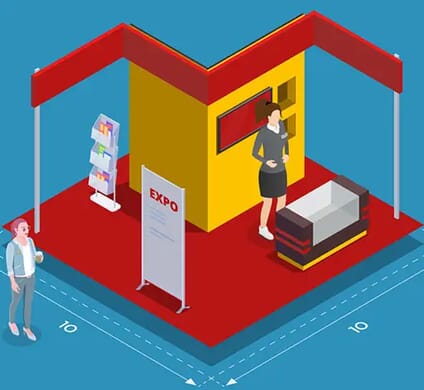 10x10 Trade Show Booth Idea