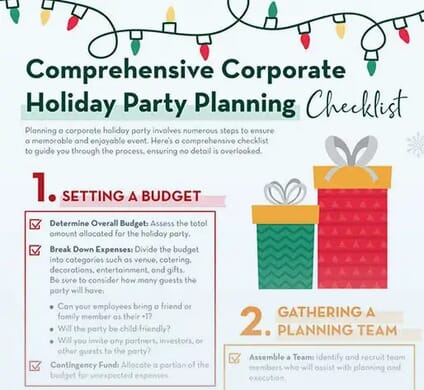Corporate Christmas Party Planning Checklist and Free Template