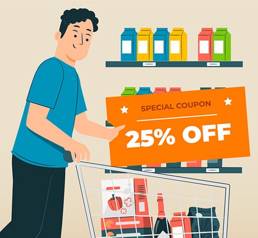 shopping with coupon