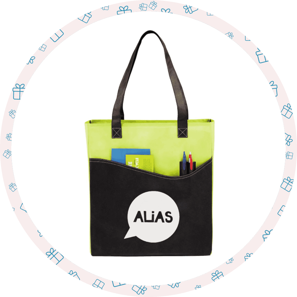 1. Help Conference Attendees Organize their Conference Swag with a Personalized Tote Bag