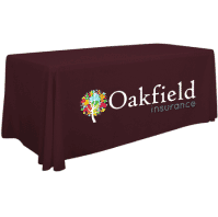 6 Foot Standard Table Throw - Full Color Front Panel 