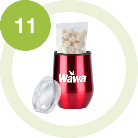 12 oz Stemless Wine Tumbler & Jelly Belly® Champagne Bubbles