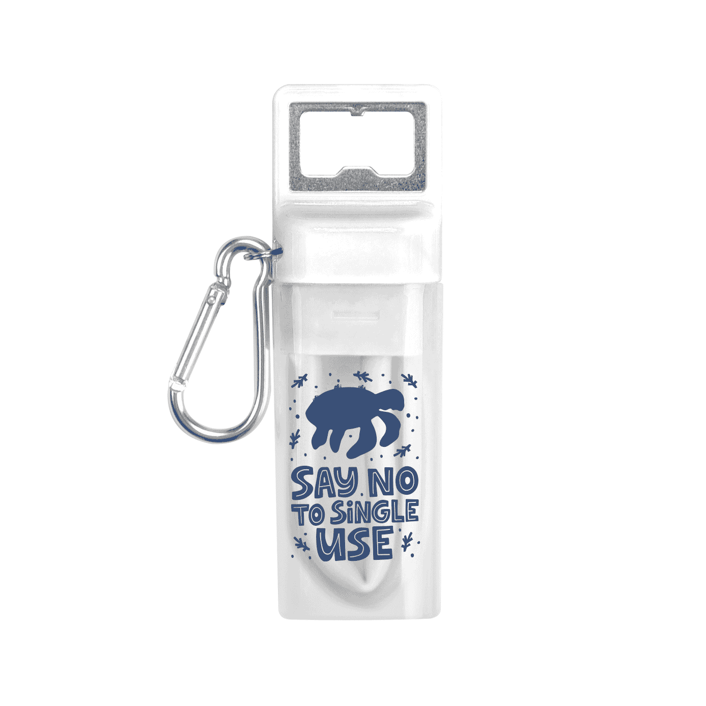 bottle opener and reusable straw