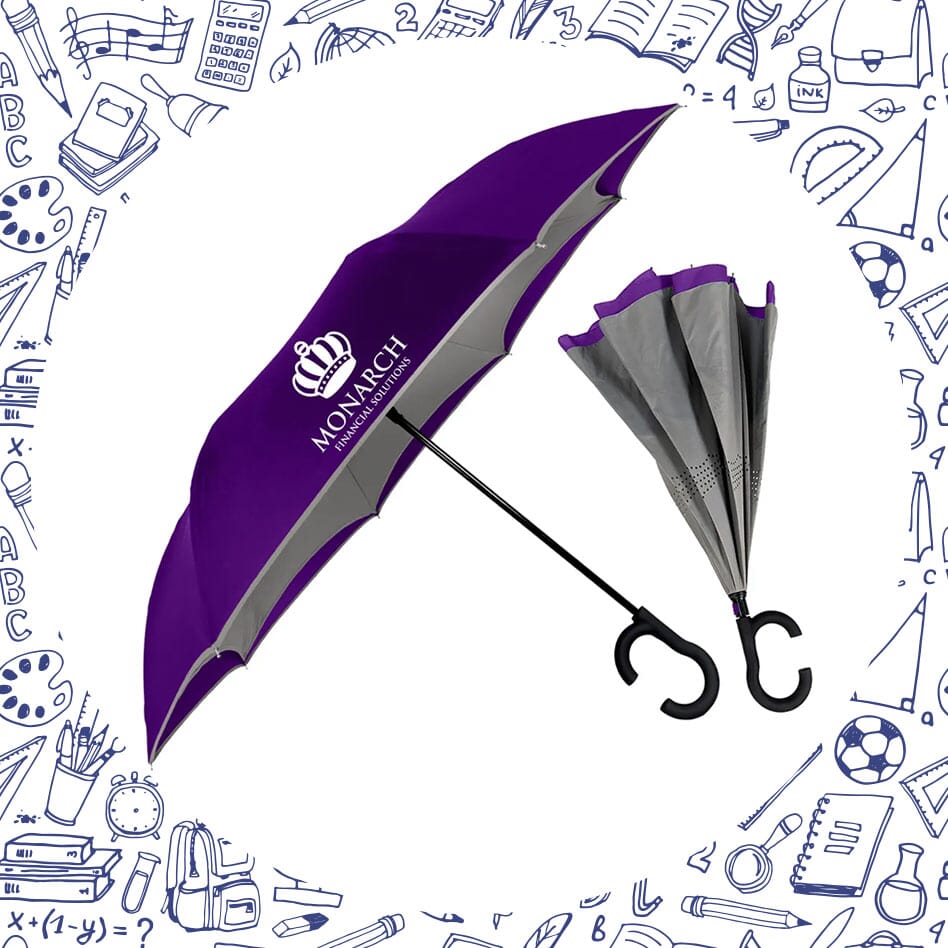 umbrella with inverted closure