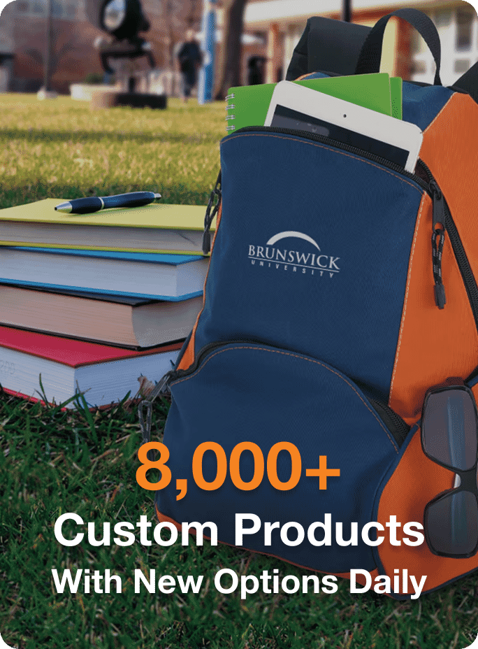8,000+ custom products, with new options daily