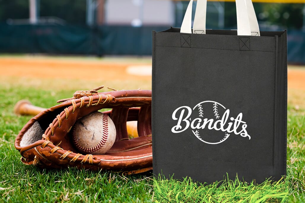 custom tote bag for baseball teams and fans