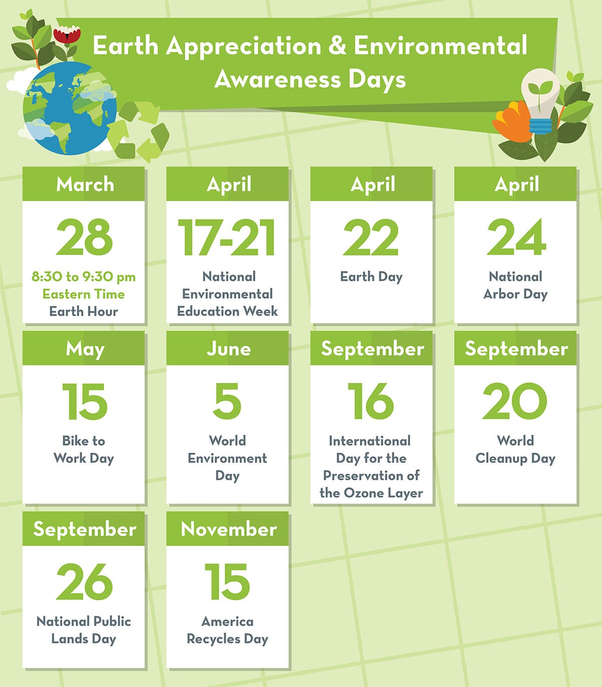 Earth appreciation days