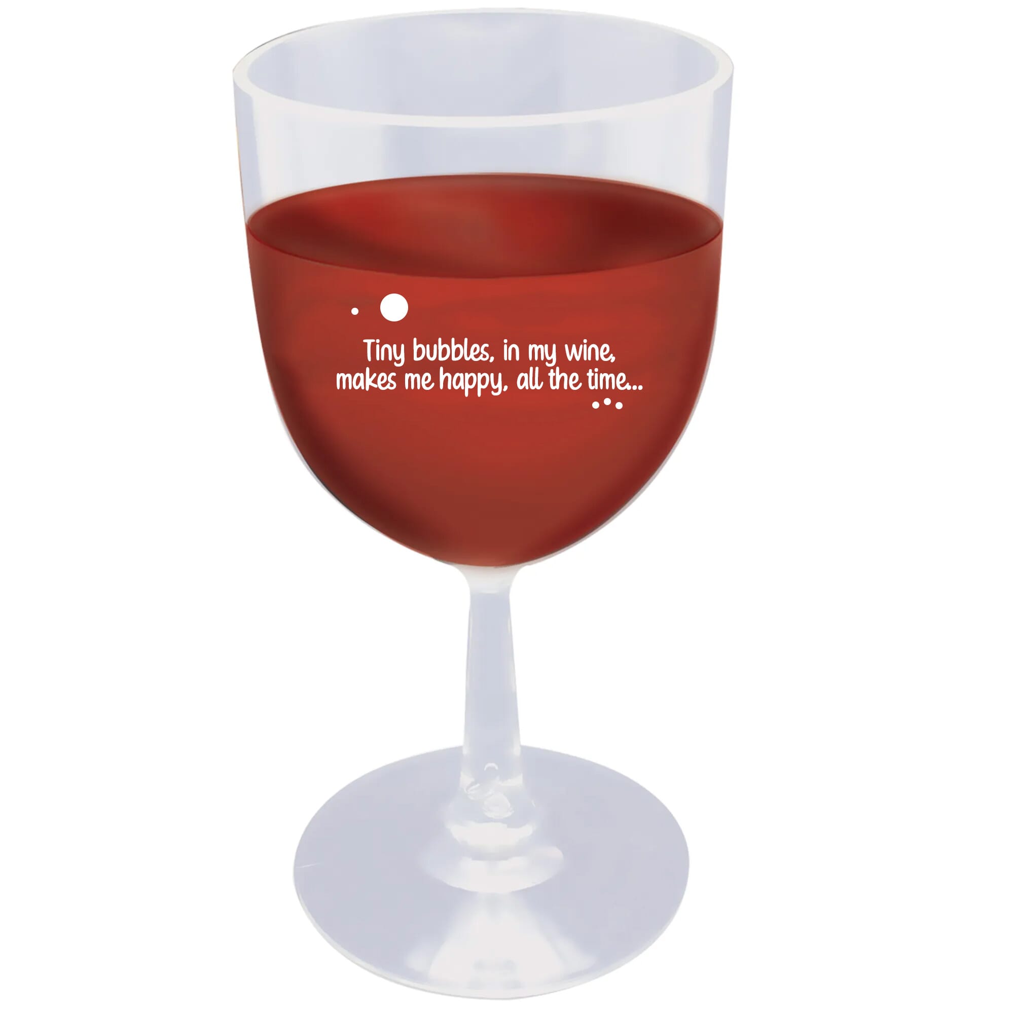 Stemless wine cup with wine quote