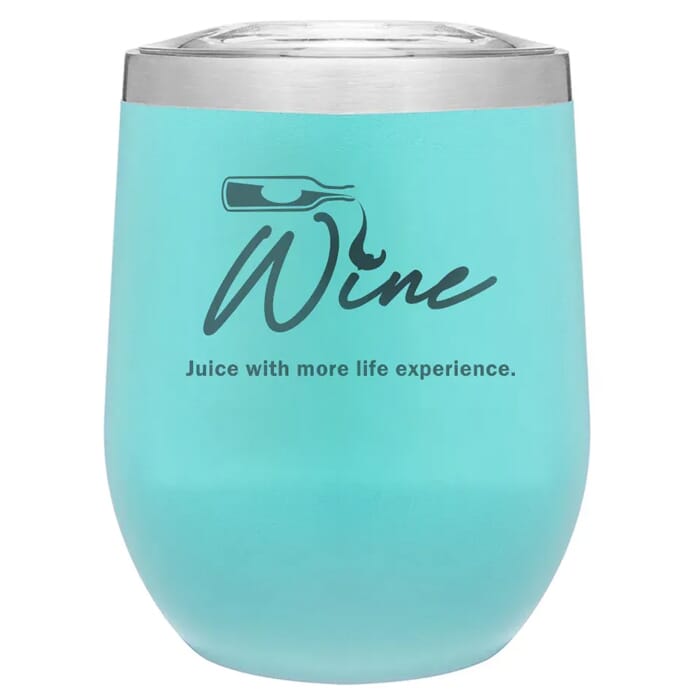 Plastic wine cup with funny saying