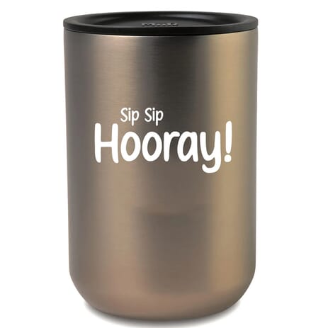 coleman stainless steel wine glass with fun quote