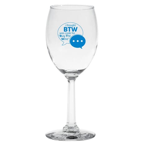 Funny wine quote on goblet