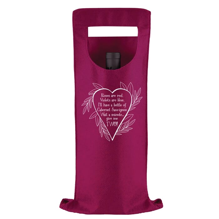 Wine tote bag with funny quote