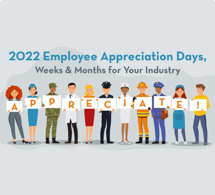 2022 Employee Appreciation Days, Weeks, & Months by Industry