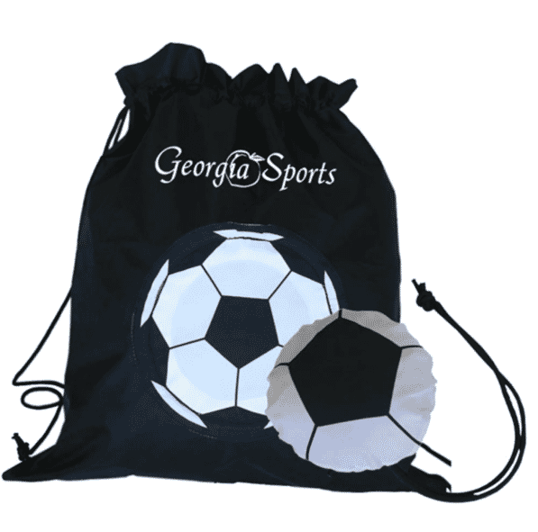 Soccer Ball Drawstring with Stowaway Pouch
