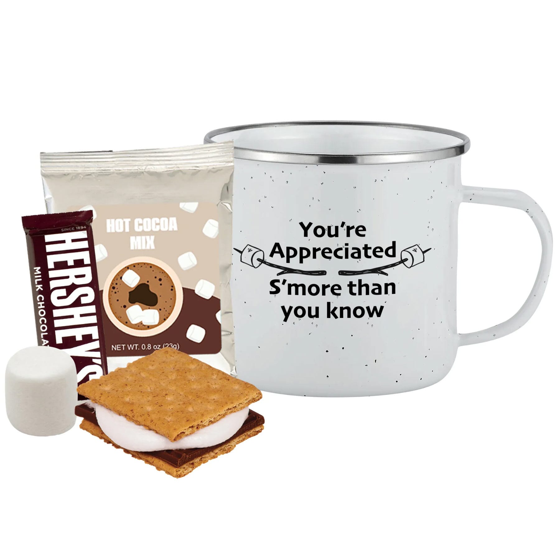 16 oz Speckled Camping Mug - Cocoa & S'Mores Gift Set