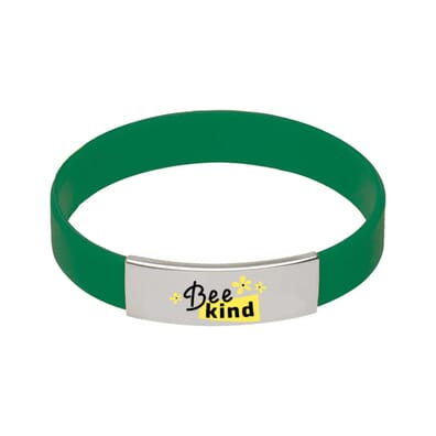 Metal Trim Silicone Bracelet